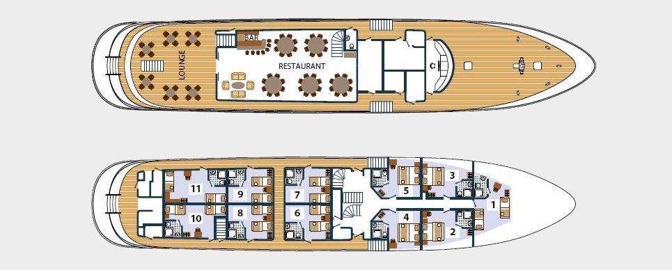 karizma yacht charter layout