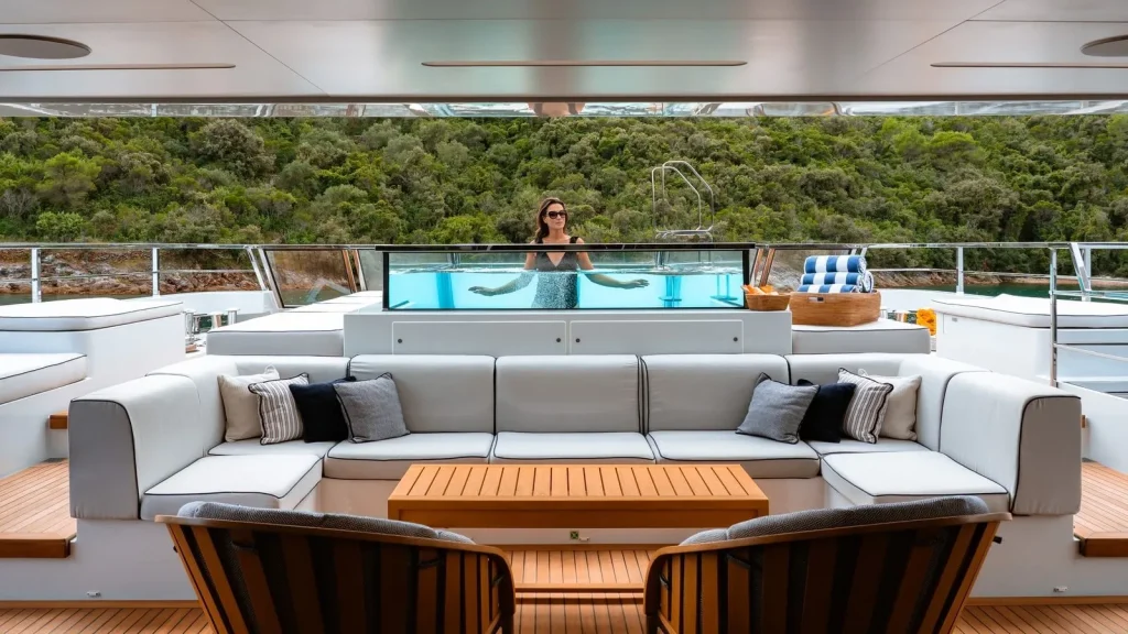 lady lena yacht charter aft deck pool
