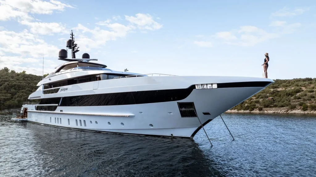 lady lena yacht charter at anchor