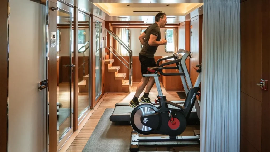 lady lena yacht charter gym area