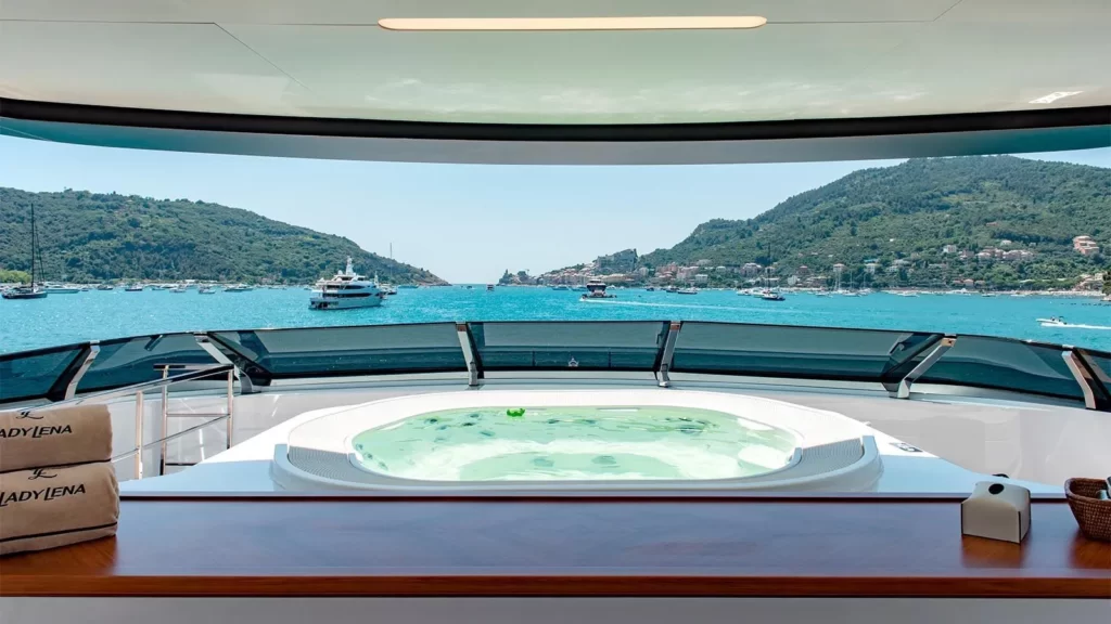 lady lena yacht charter jacuzzi panoramic view