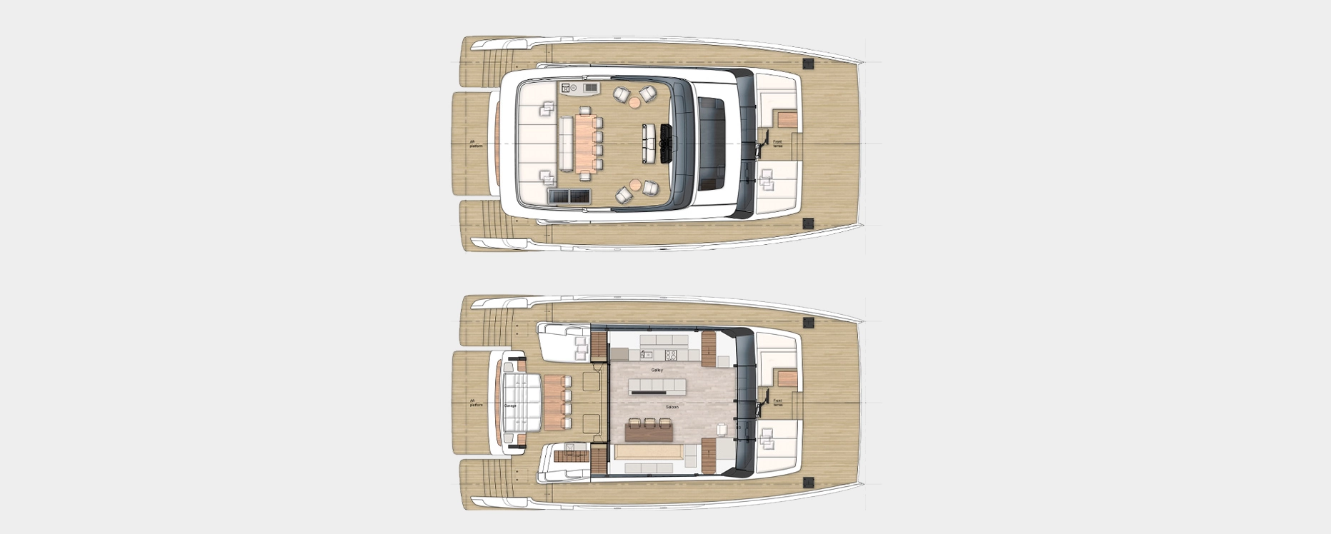 amileo catamaran yacht layout