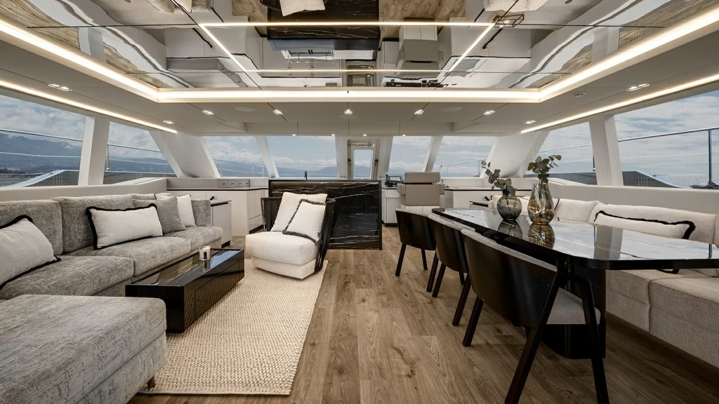 amileo catamaran yacht main deck