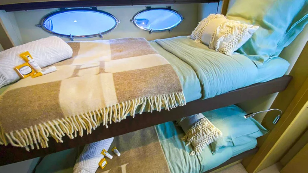 gitana ii yacht charter bunk beds