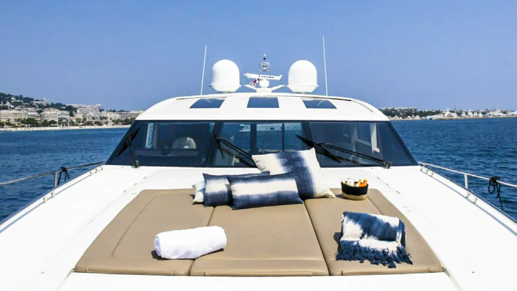 gitana ii yacht charter foredeck lounge