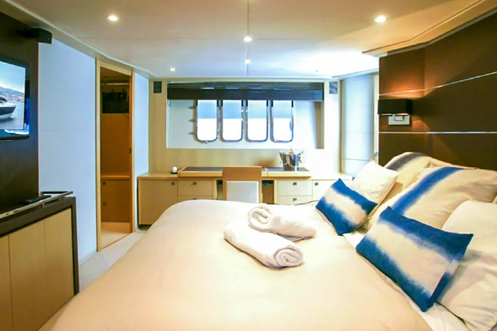 gitana ii yacht charter master cabin view