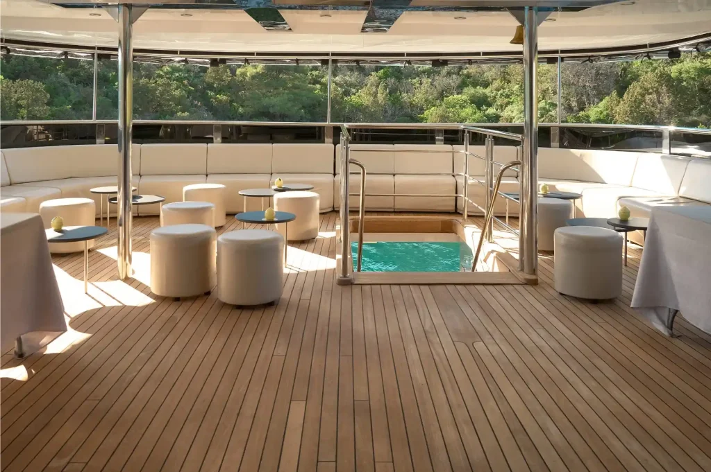 cristal yacht charter bridge deck