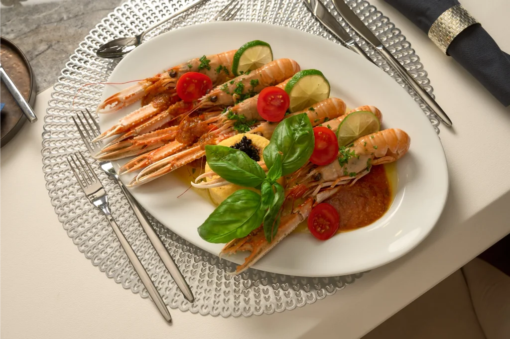 cristal yacht charter seafood delicates