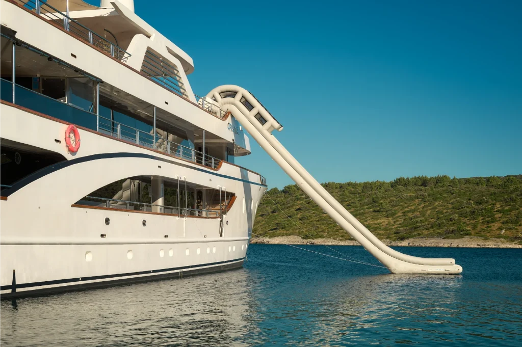 cristal yacht charter water slide