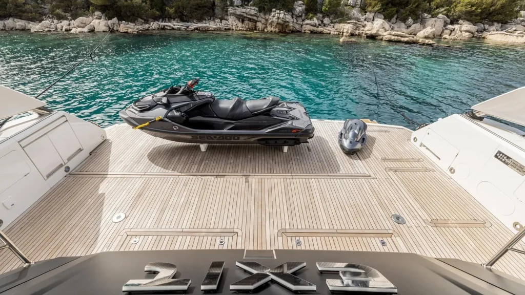 exit yacht charter platform with jet ski