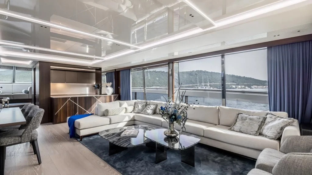 exit yacht charter salon lounge