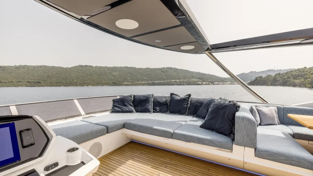 exit yacht charter sundeck lounge