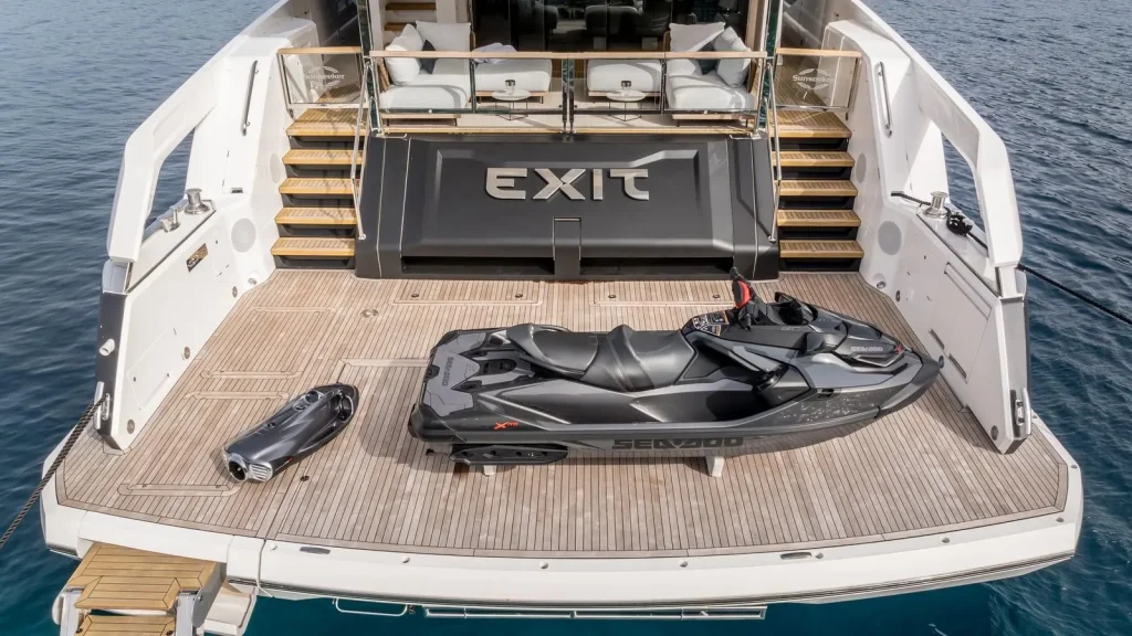 exit yacht charter swimming platform