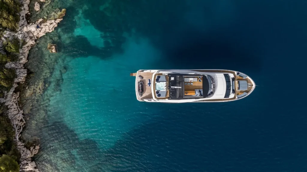 exit yacht charter view from above ()