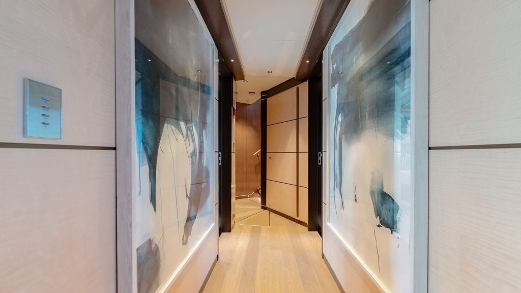 moskito yacht charter hallway art