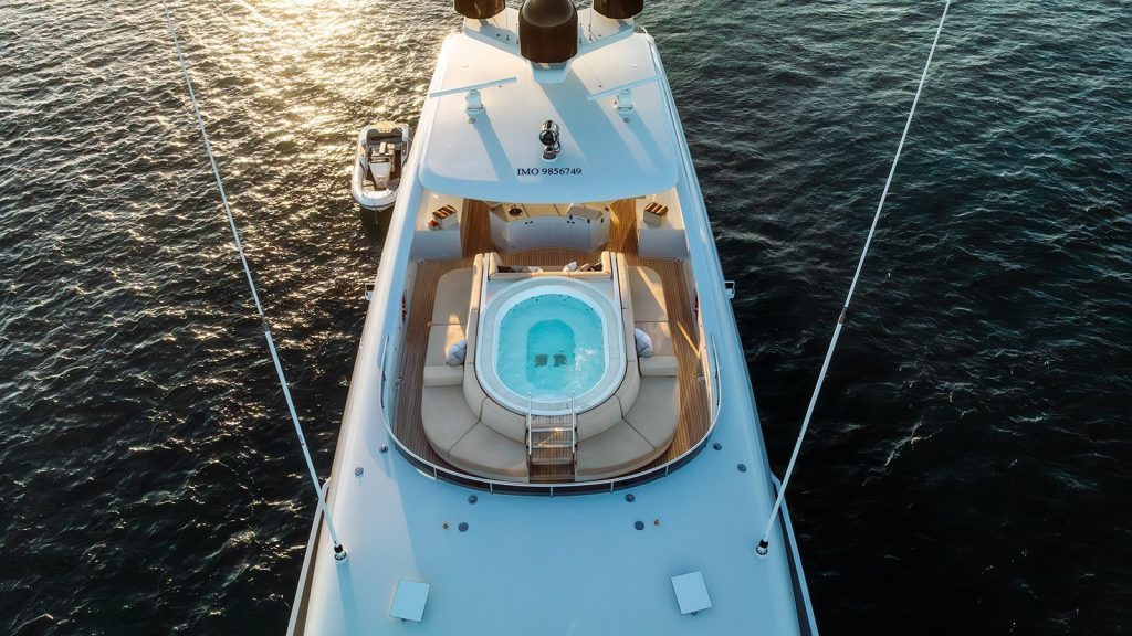 moskito yacht charter jacuzzi aerial view