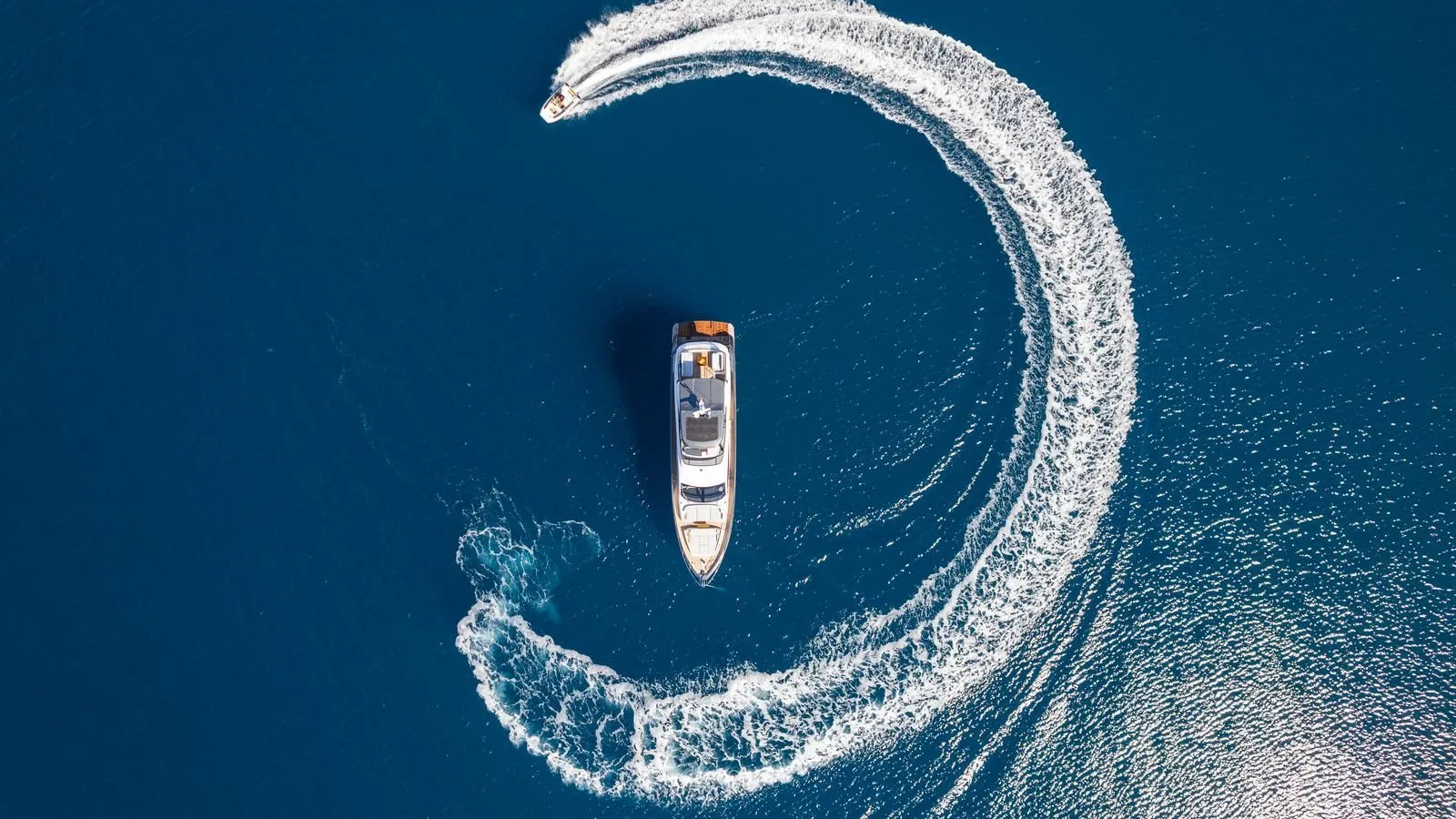 aglaya yacht charter bird eye view