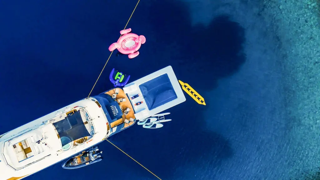 dream yacht charter water toys view