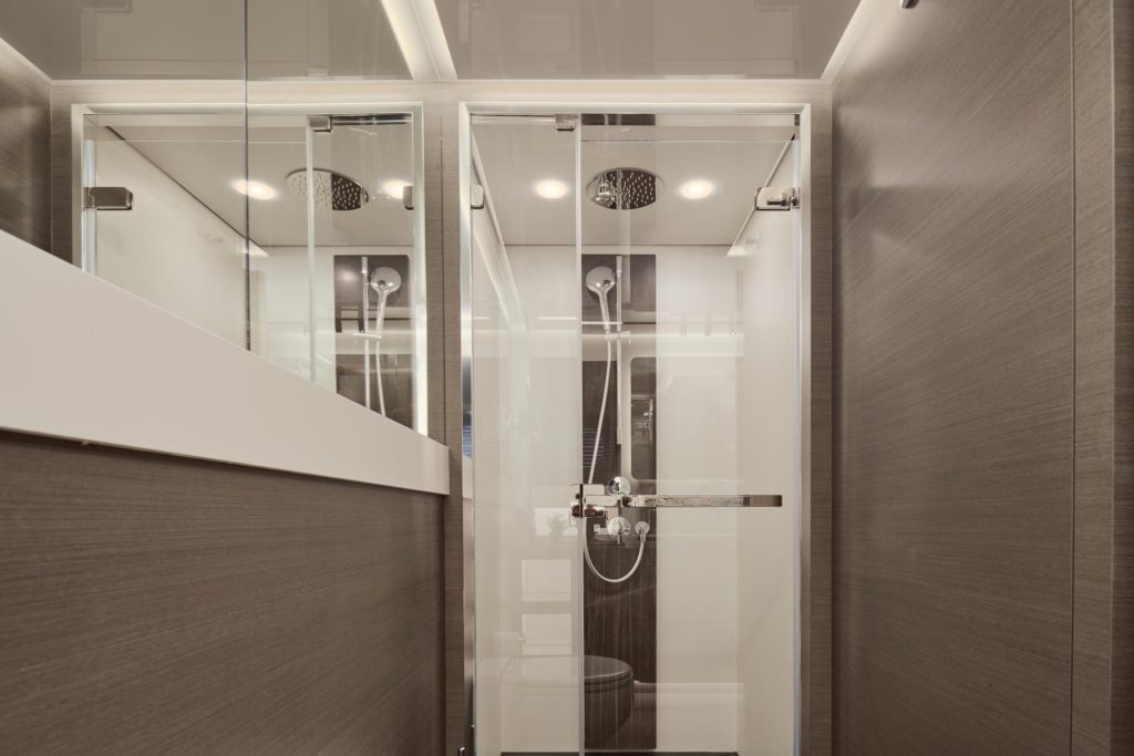 myne yacht charter master en suite shower