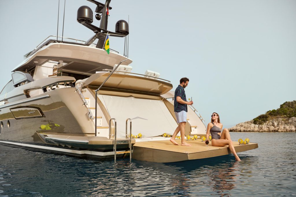 myne yacht charter swimming platform