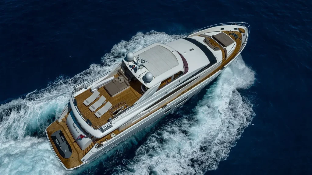 experience yacht charter aerial view