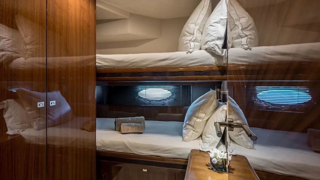 experience yacht charter bunk bed cabin