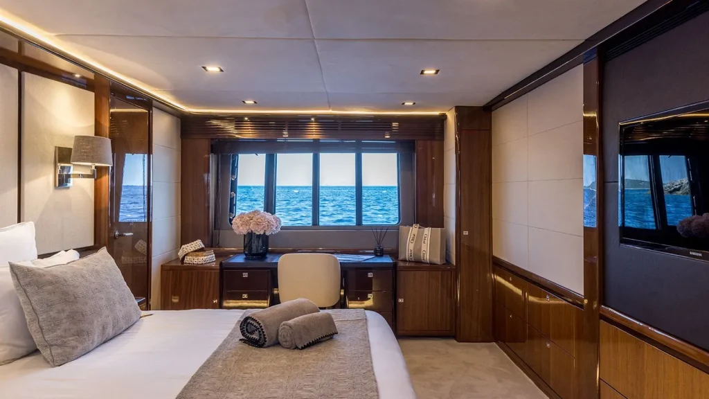 experience yacht charter master suite desk