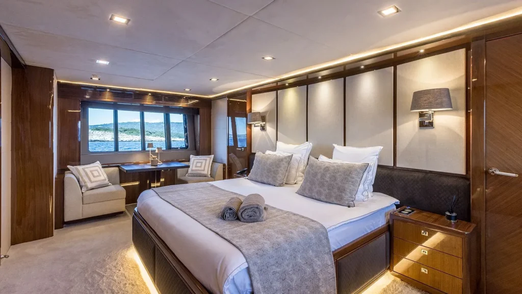 experience yacht charter master suite view