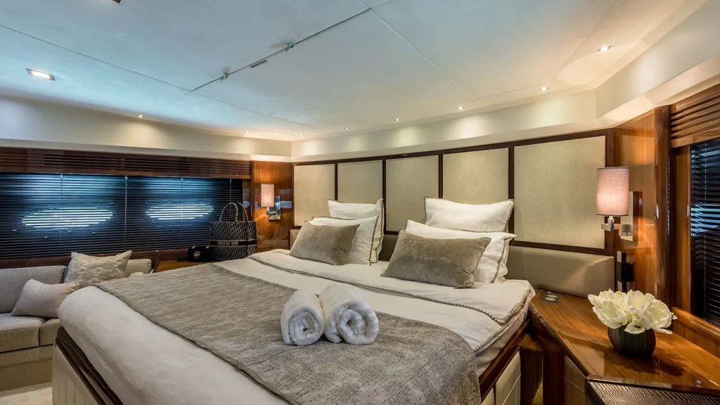 experience yacht charter vip cabin area