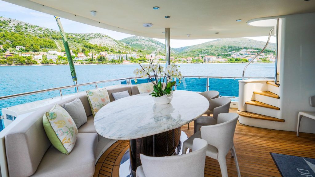 Dream yacht charter aft side view