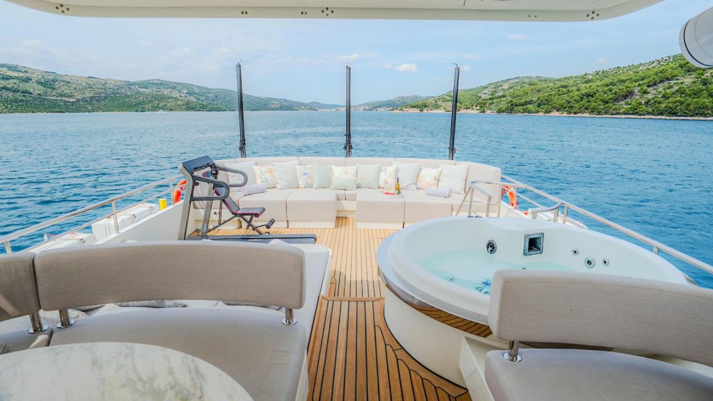 Dream yacht charter jacuzzi and lounge view