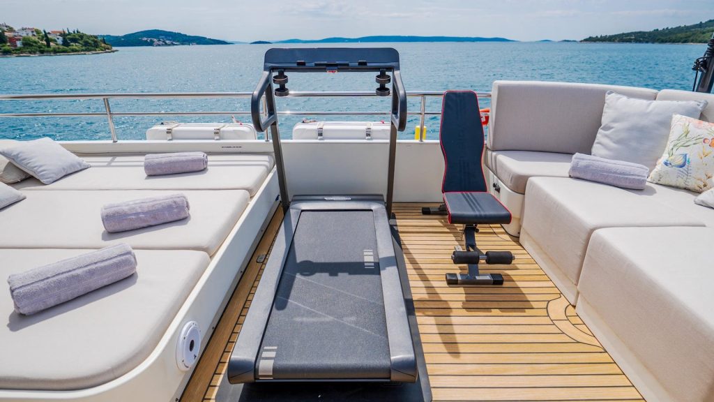 Dream yacht charter outdoor gym view