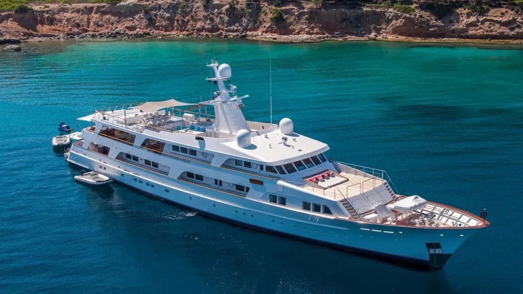 victory yacht charter aerial view