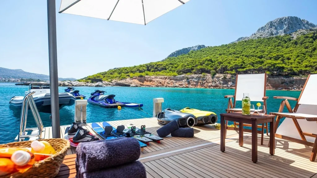 victory yacht charter beach club water toys