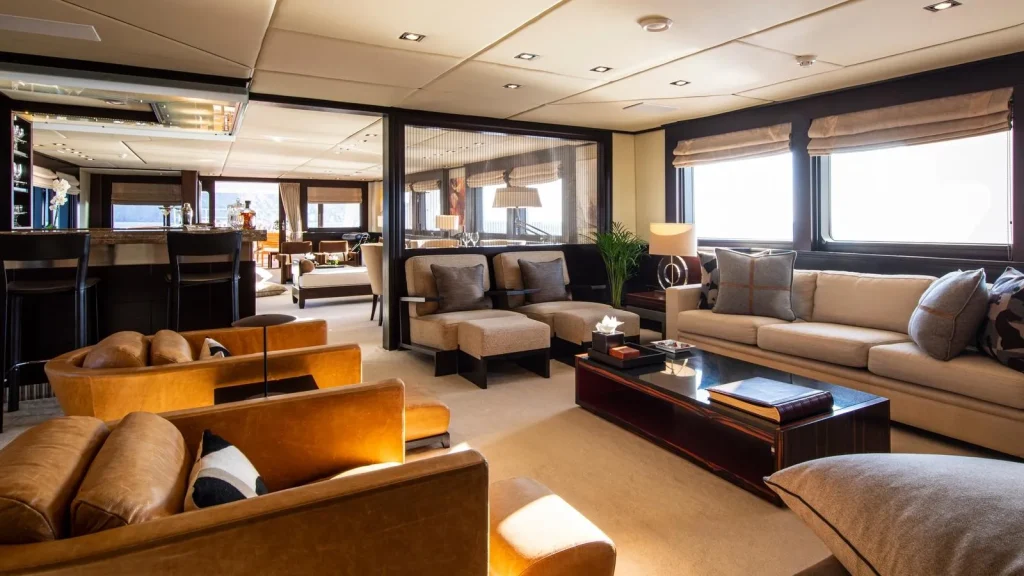 victory yacht charter main deck lounge
