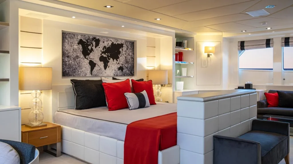 victory yacht charter main deck master suite