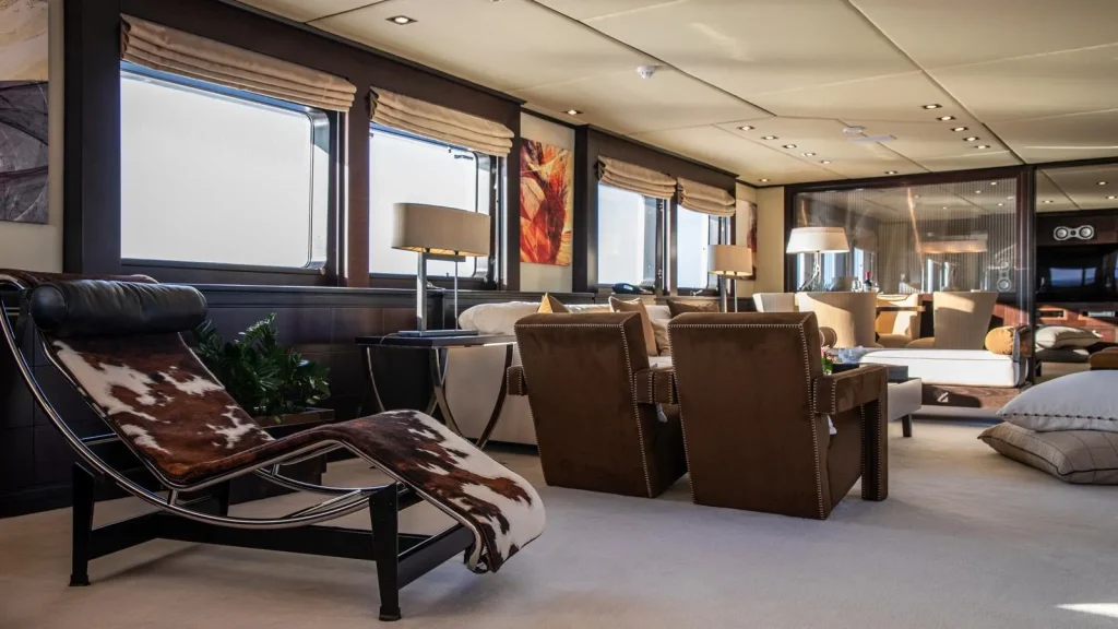 victory yacht charter main salon view