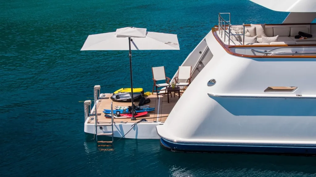 victory yacht charter swimming platform