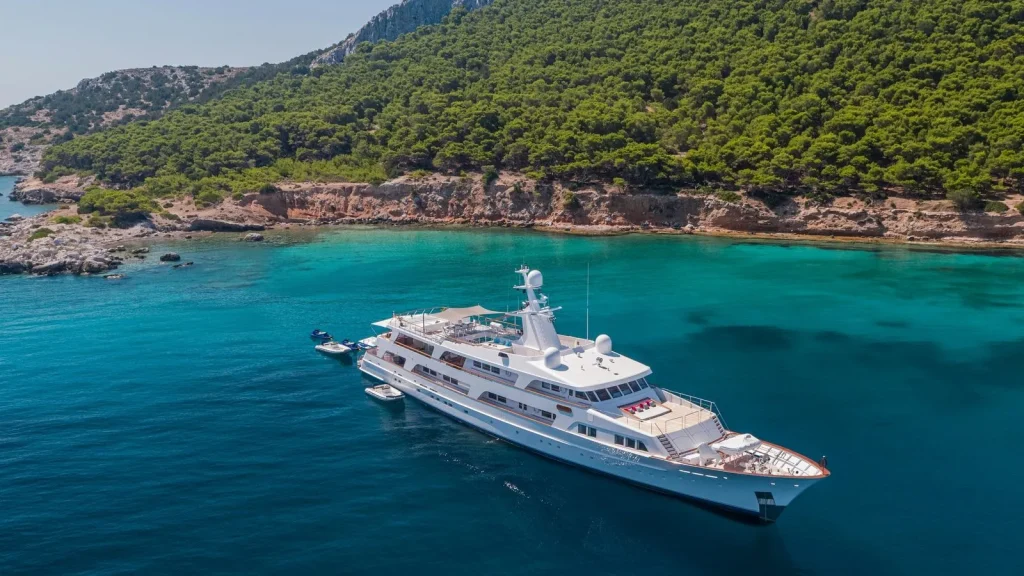 victory yacht charter view from above