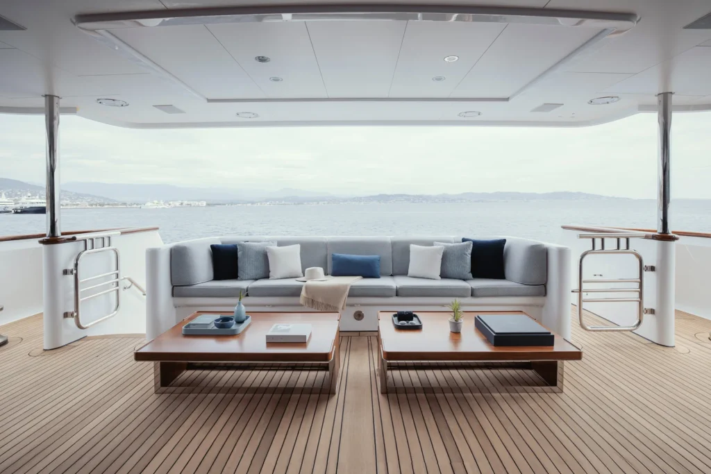 adventure yacht charter aft deck lounge