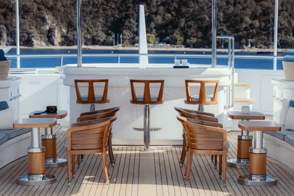 adventure yacht charter sundeck lounge and bar