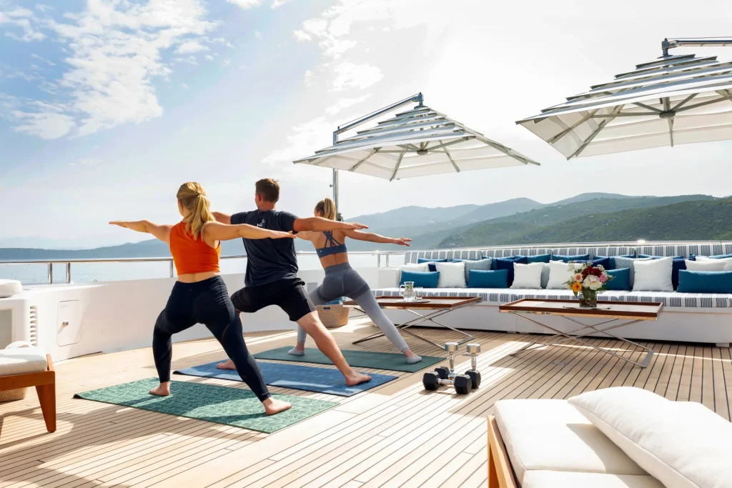adventure yacht charter sundeck yoga