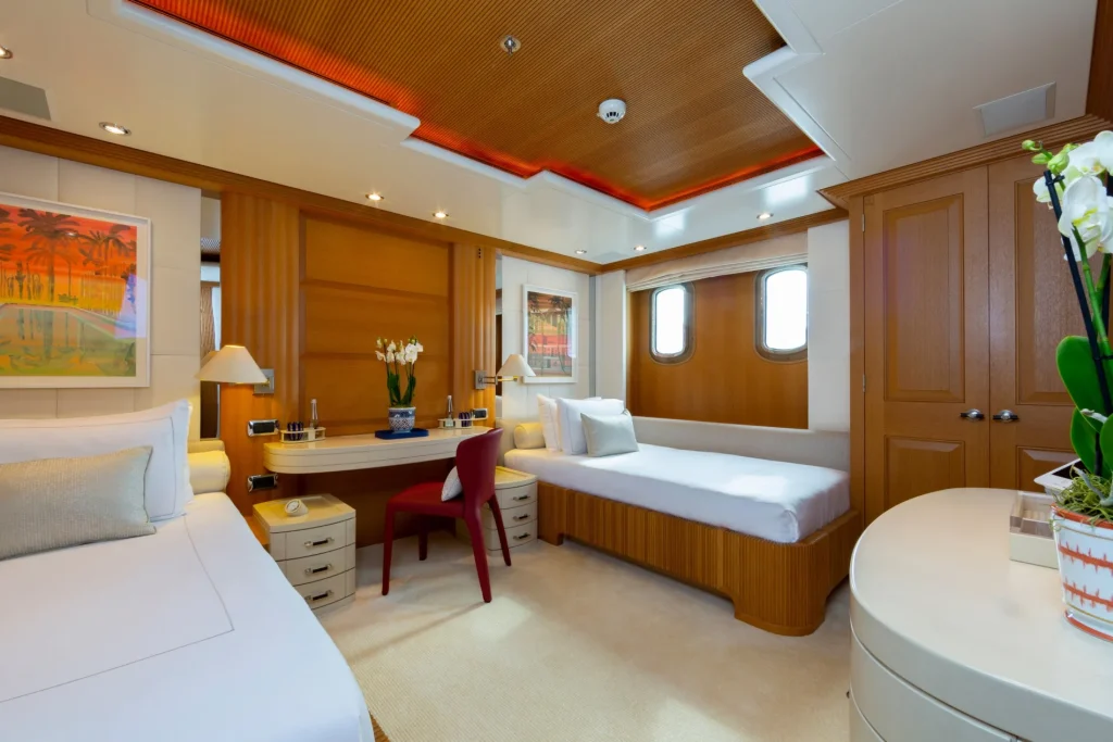 adventure yacht charter twin cabin view