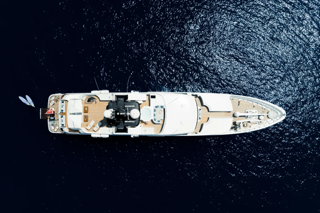 adventure yacht charter view from above